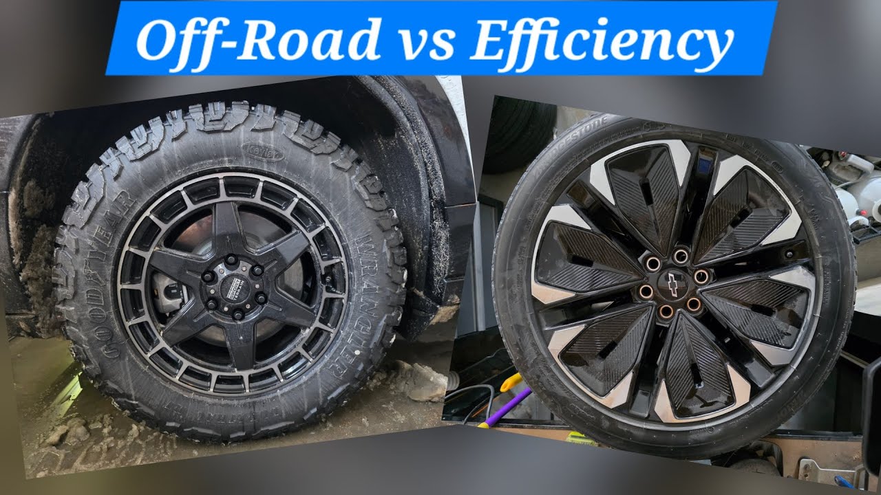 Goodyear Wrangler RT XL all terrain tires on Blazer EV vs Bridgestone Alenza A/S 02 Efficiency