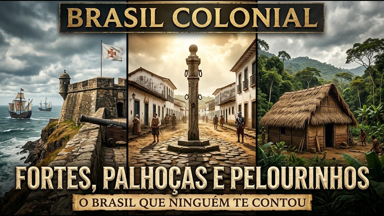 Brasil Colonial: Fortes, Palhoças e Pelourinhos no Século XVI