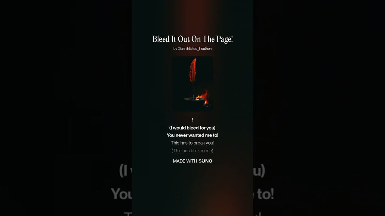 Bleed it out on the page!