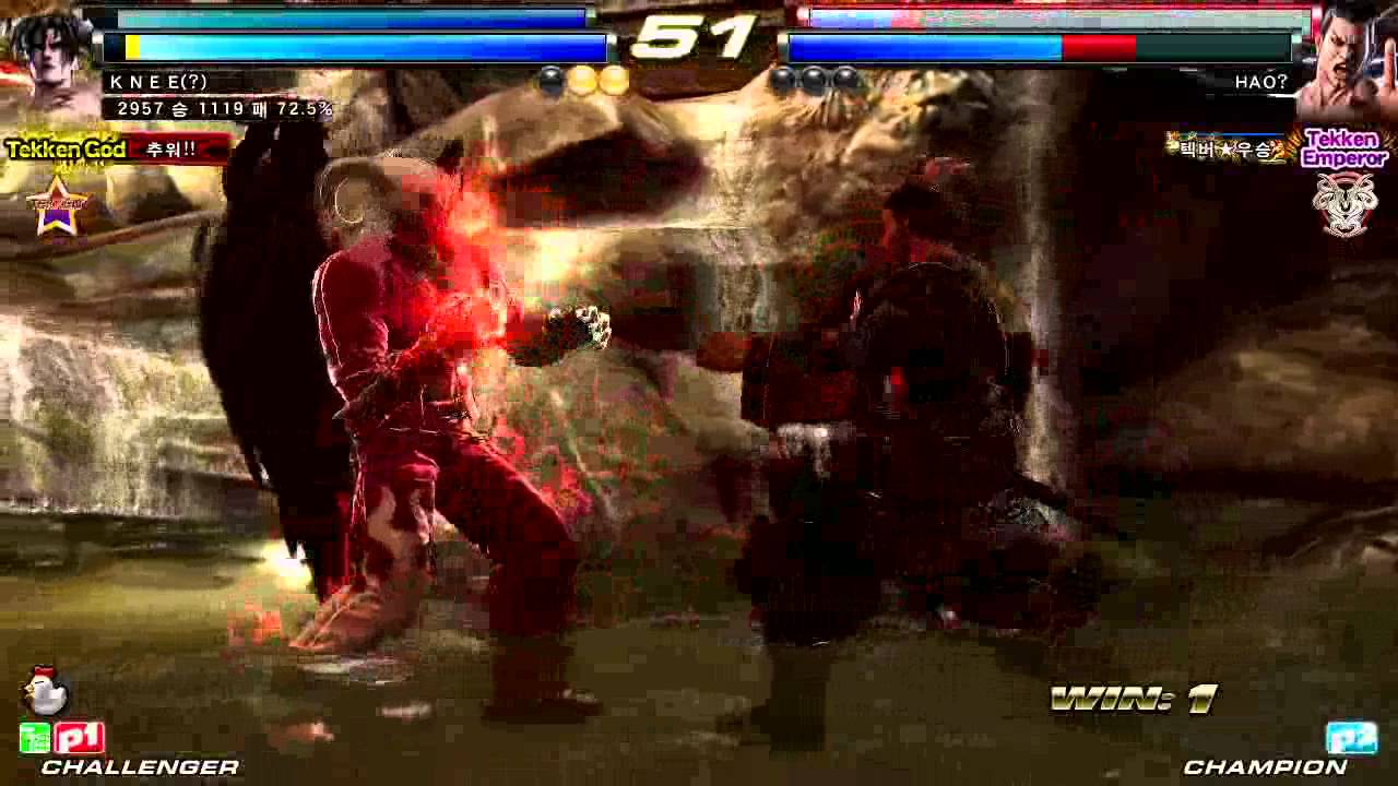 Tekken Tag2 UM Knee(Devil Jin&Bryan) vs Hao(Jin&Feng)
