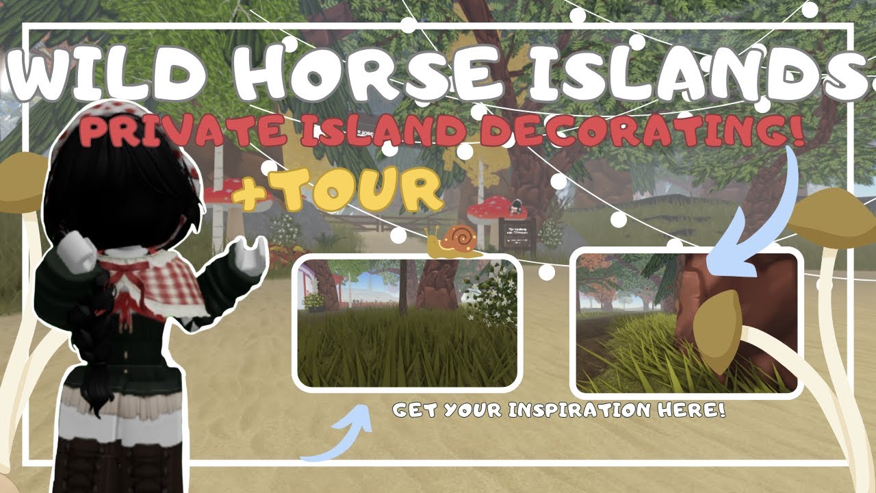 Decorating my island + TOUR! | Wild horse islands Roblox