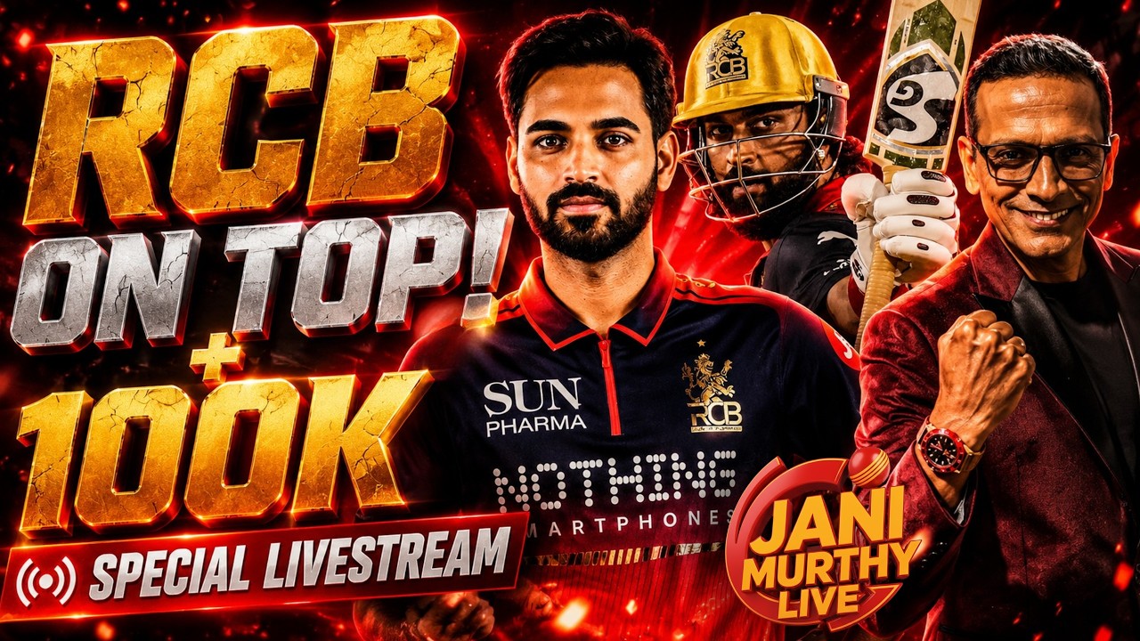 RCB on Top! + 100k Subscribers Special Livestream | Tata IPL 2026 | Live with Jani🔴