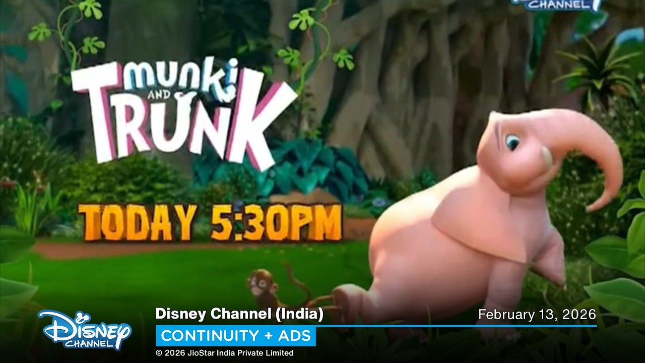 Disney Channel (India) continuity + ads | February 13, 2026