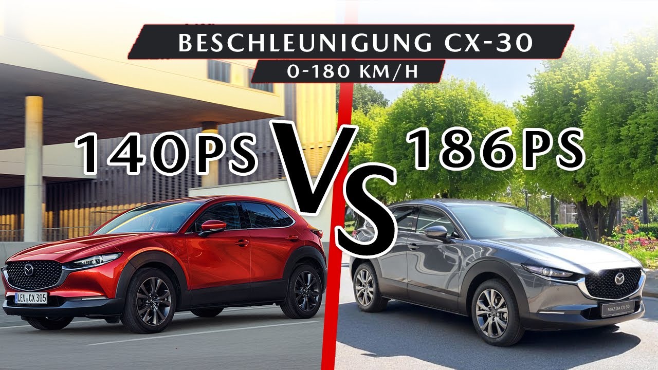 2025 Mazda CX-30 2.5l 140PS vs. Skyactiv-X 186PS l 0-180 km/h Beschleunigung | Schuster Automobile