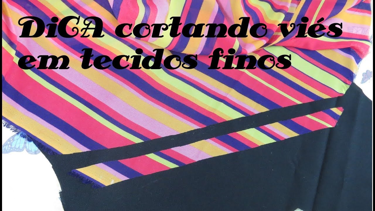 Dica como cortar viés nos tecidos finos