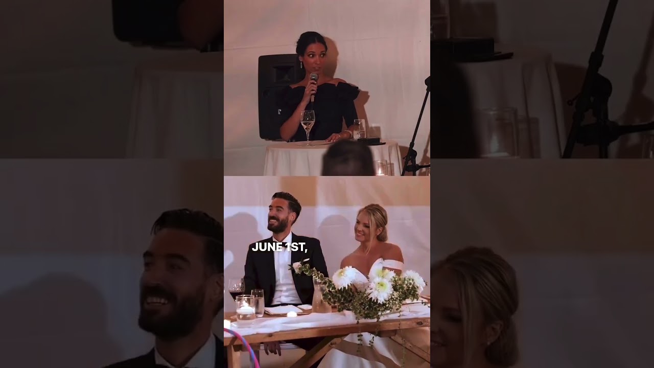 Sister of the Groom Reveals Groom's First Texts About the Bride #weddingspeech #emotionalspeech