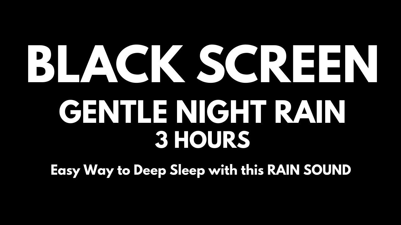 Fall Asleep in 5 Minutes with Rain Sounds | BLACK SCREEN | for Sleeping