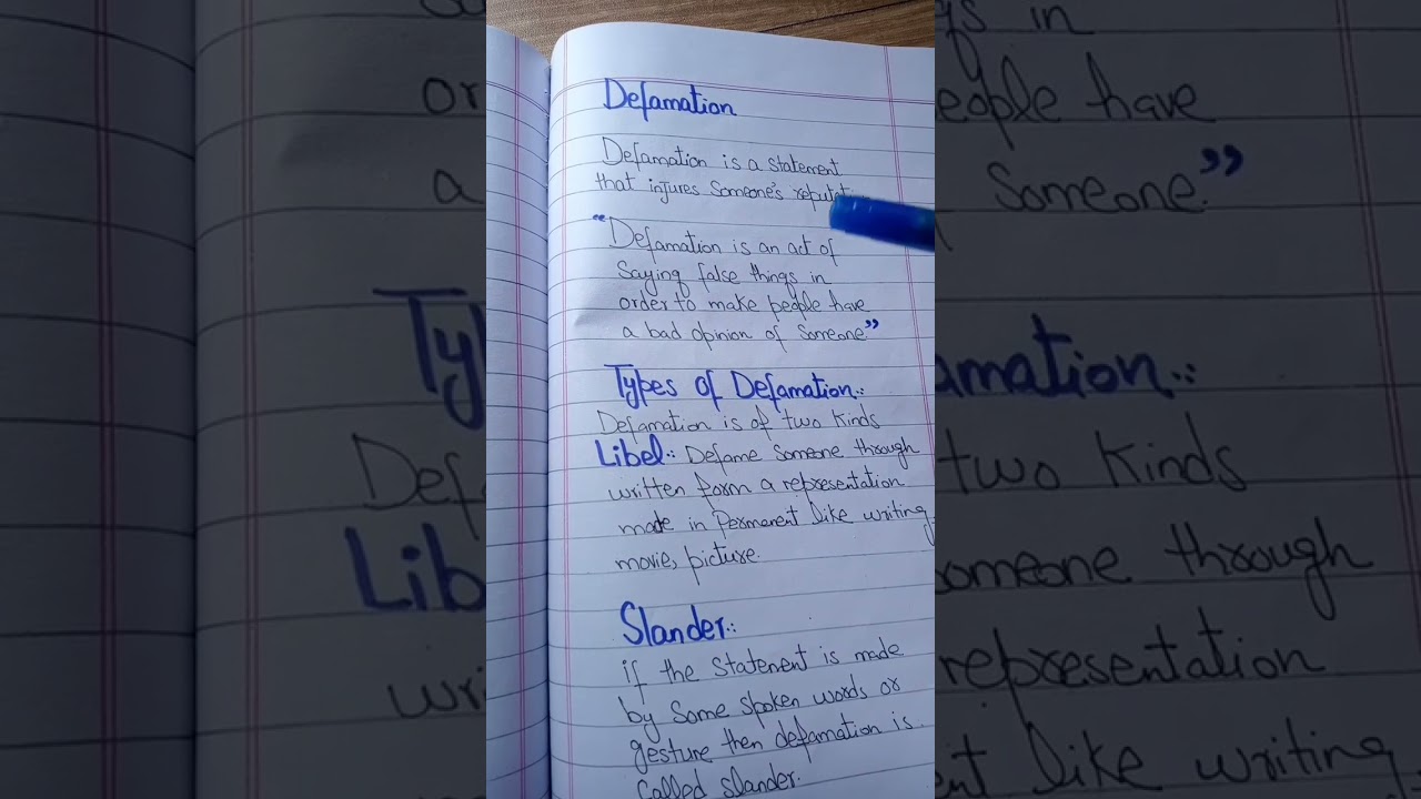 Defamation | Types of Defamation
