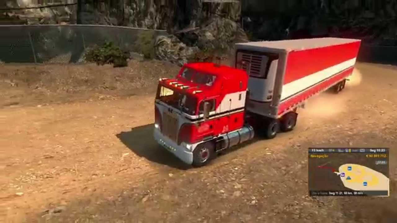 Euro Truck 2 Kenworth k100 aerodyne com trailer BJ and the Bear ( Canal LL )