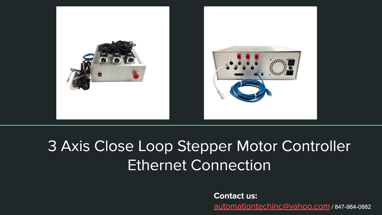 3 Axis NEMA23 Close Loop Stepper Motor Controller with Ethernet Connection