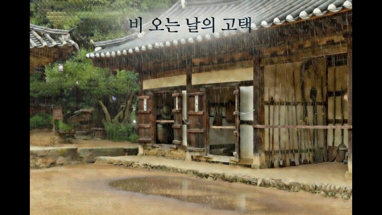 비 오는 날의 고택, 오늘도 고생 많으셨습니다  (약 15분 후 화면 꺼져요 ^^)
