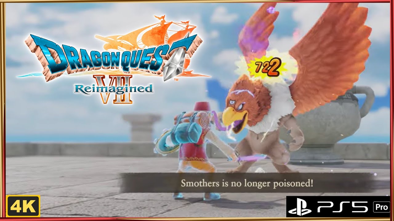 DRAGON QUEST VII Reimagined Lv35 Sir Mervyn Vs Smothers Boss Tough Going Mode, Build & Scene TS