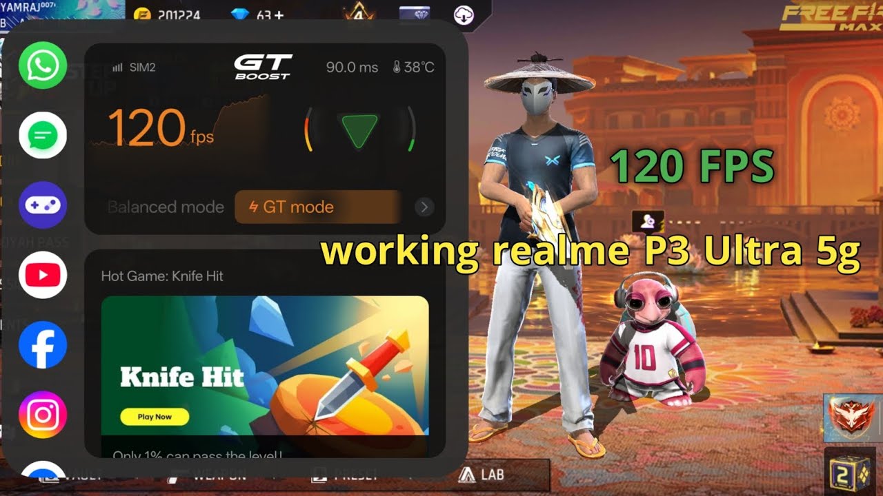 Realme p3 ultra 5g 120 FPS working 