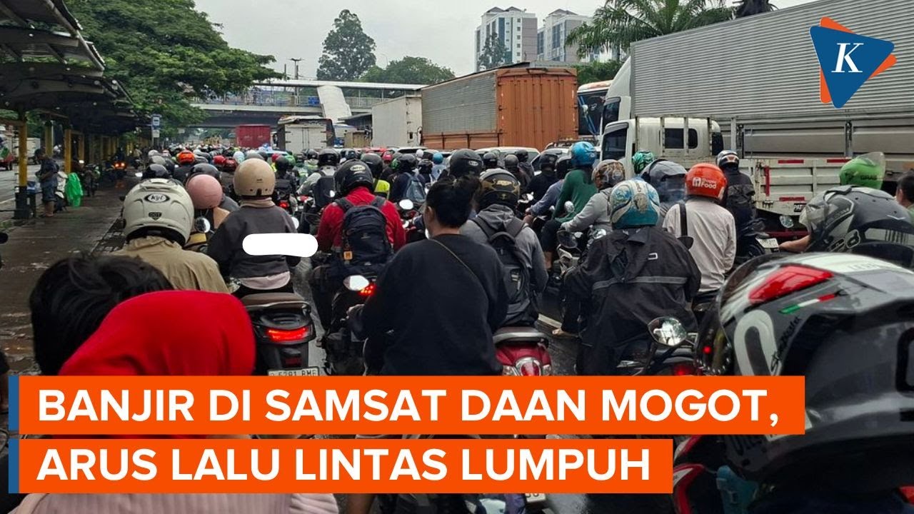 Info Banjir Jakarta Pagi Ini di Samsat Daan Mogot, Arus Lalu Lintas Lumpuh