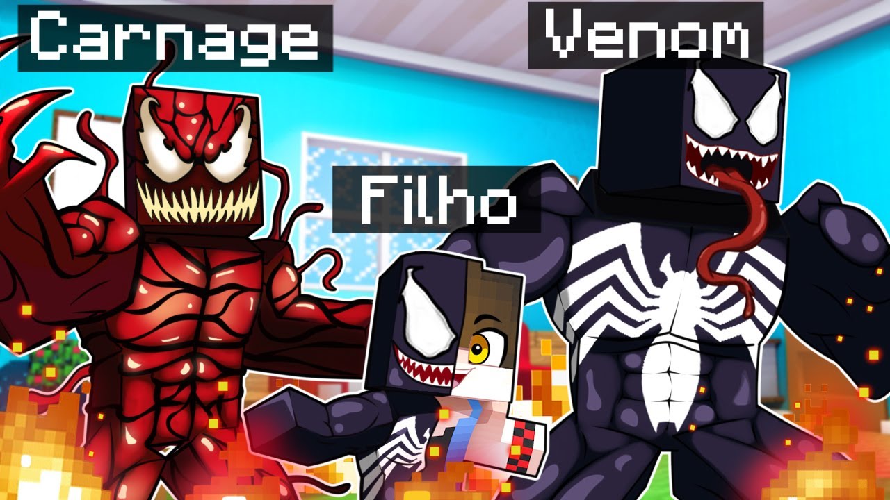 O FILHO do VENOM VIROU UM NOVO SIMBIONTE no Minecraft