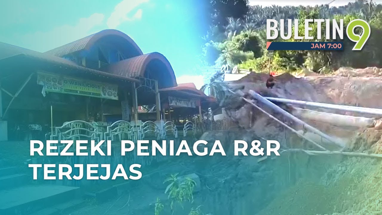 Jalan Rosak Jejaskan Peniaga Di R&R Bukit Besi