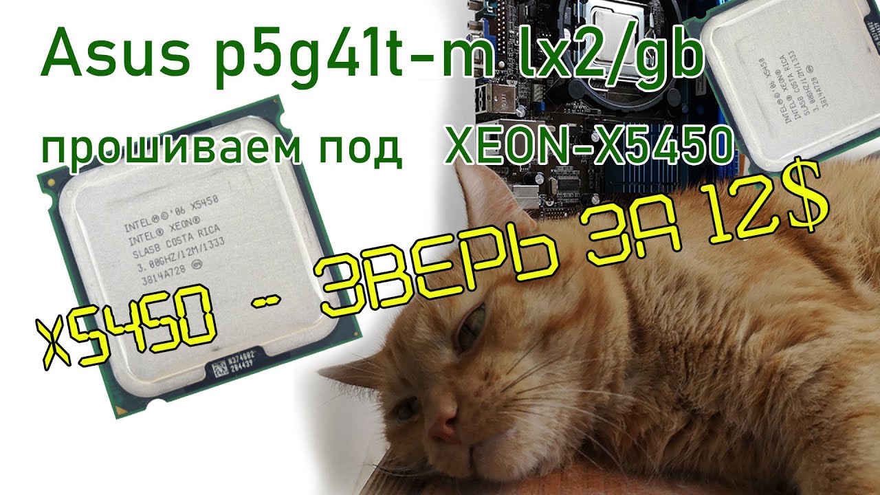 Asus p5g41t-m lx2/gb прошиваем под КСЕОН. Опять 775. X5450 - просто зверь за свои 12$.