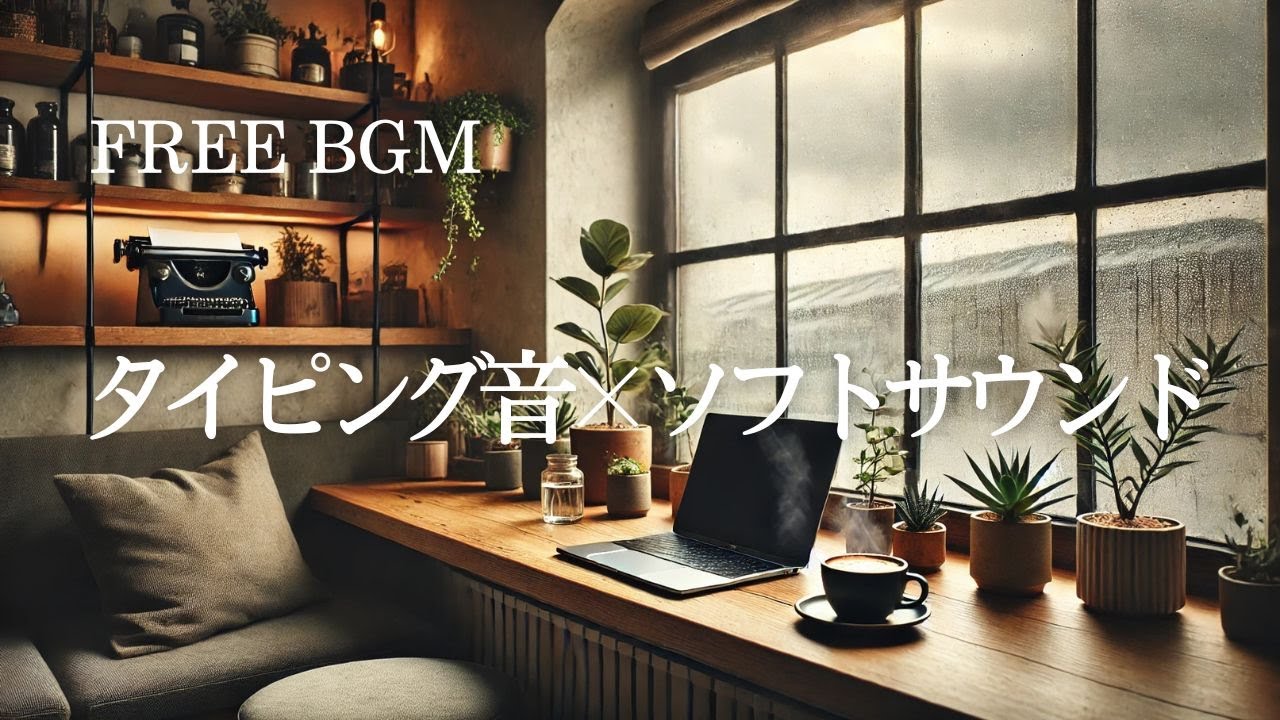 05【勉強・集中】FREE BGM｜タイピング音×ソフトサウンド【60分】