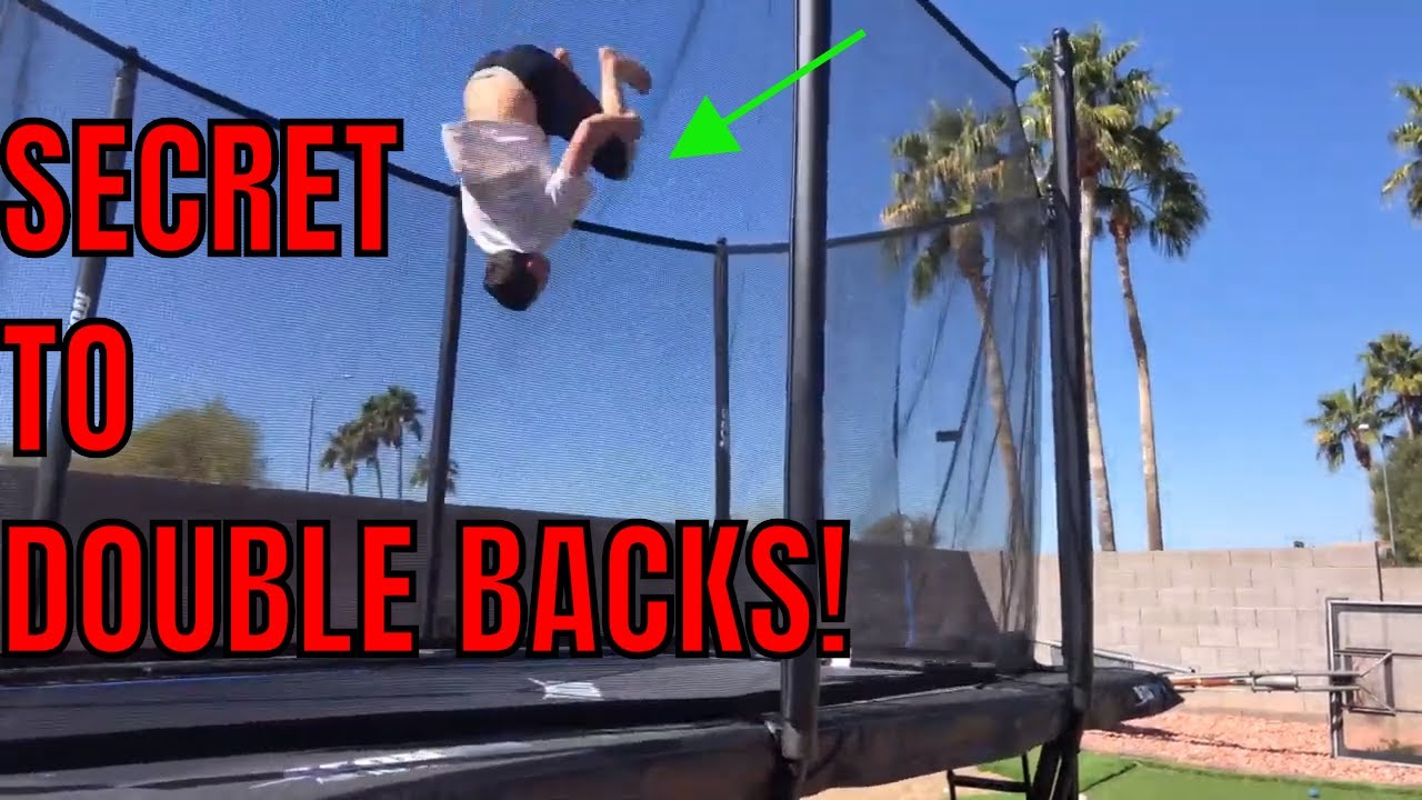 HOW TO DO A DOUBLE BACKFLIP ON A TRAMPOLINE EASY!