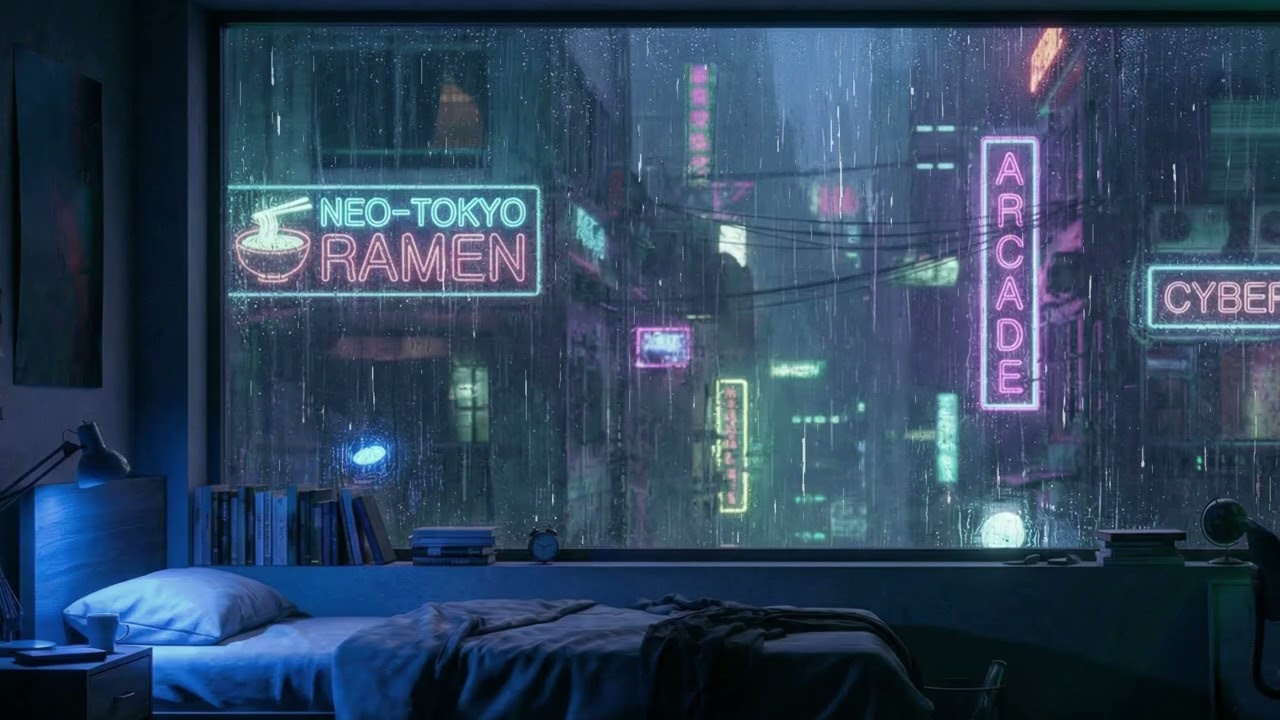 Soft Tokyo Rain at Night | Cozy Lofi for Study & Sleep