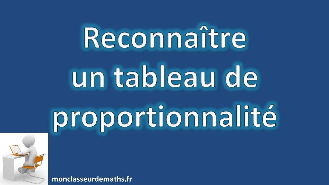 Reconnaître un tableau de proportionnalité