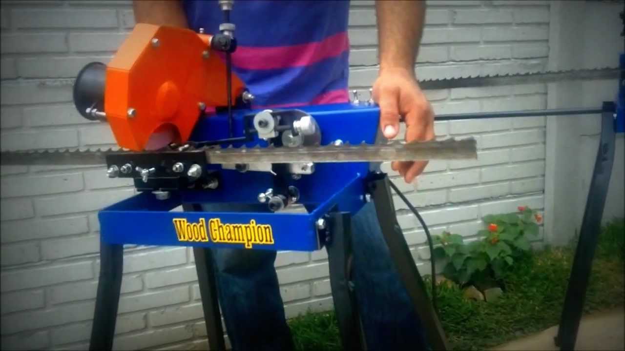 AFILADOR Y TRABADOR PARA CINTAS DE ASERRADERO PORTATIL
