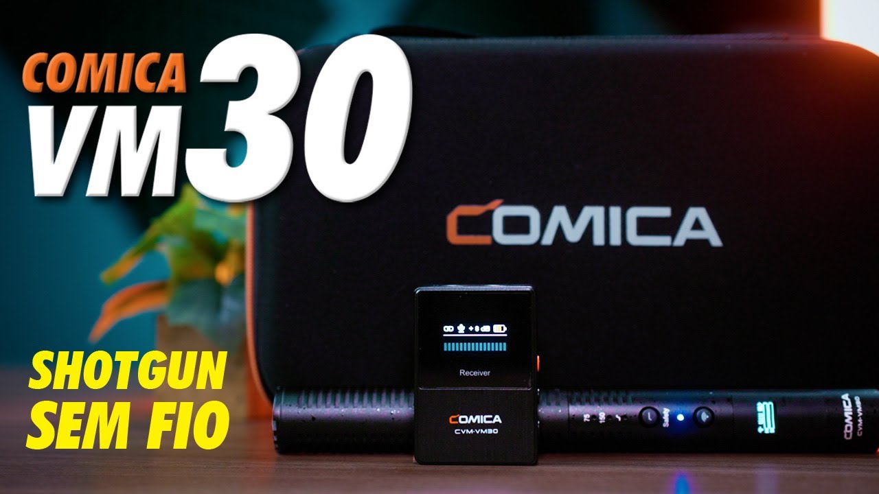 O 1º Microfone SHOTGUN SEM FIO do MUNDO!!! Comica VM30