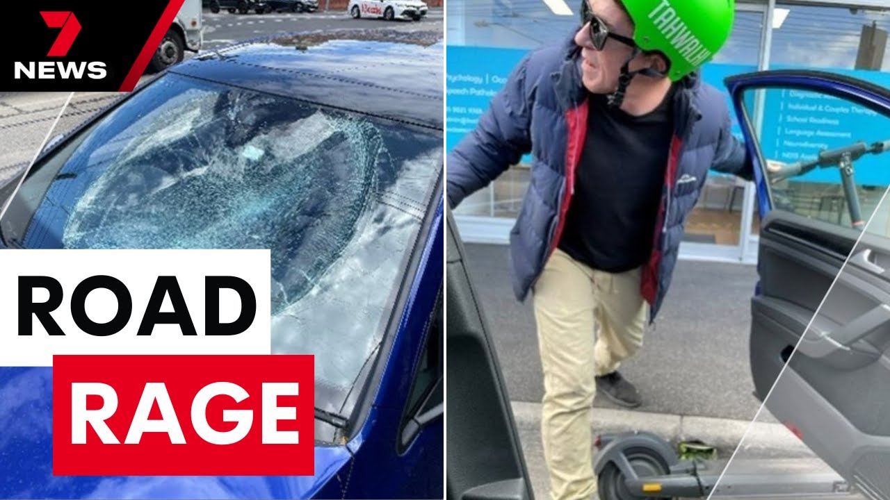Scooter rider turns on elderly man in violent road rage showdown in Melbourne's east | 7NEWS