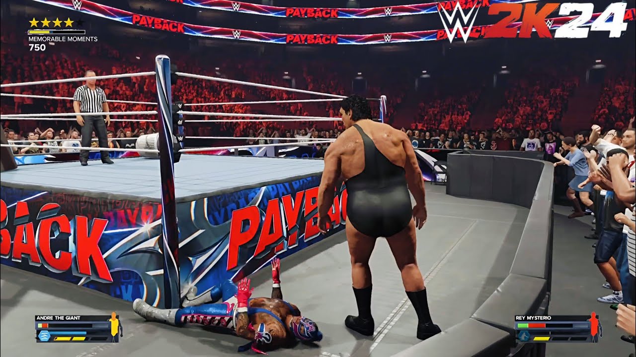 WWE 2K24 - Andre The Giant vs Rey Mysterio | Extreme Rules Match at WWE Payback