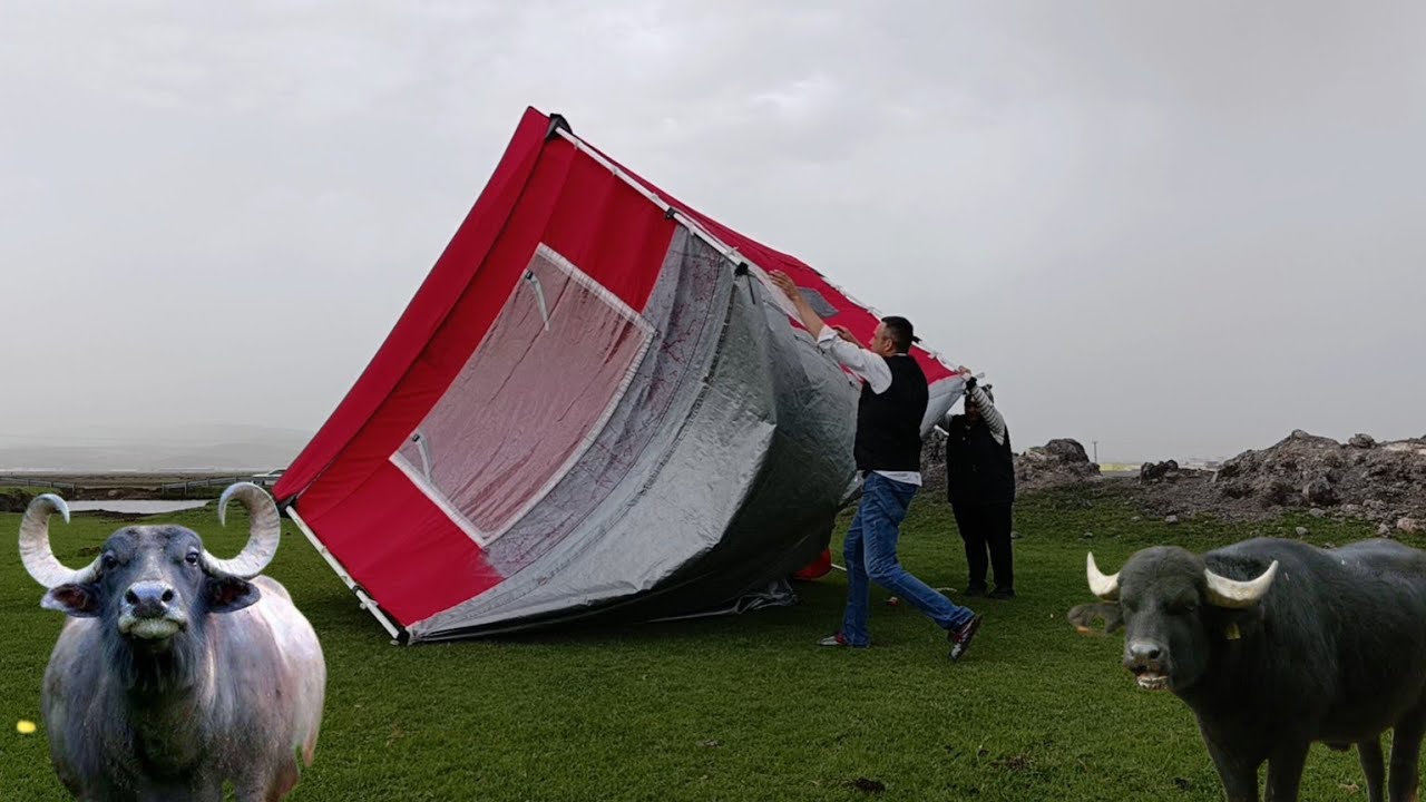 FIRTINA ÇADIRI DEVİRDİ. STORM TOPPED THE TENT. Camping videos. Çadır Kamp videoları.