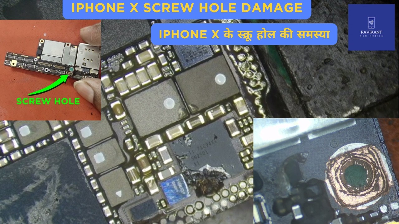 iphone x screw hole damage | iphone x के स्क्रू होल की समस्या #tech #repair 
