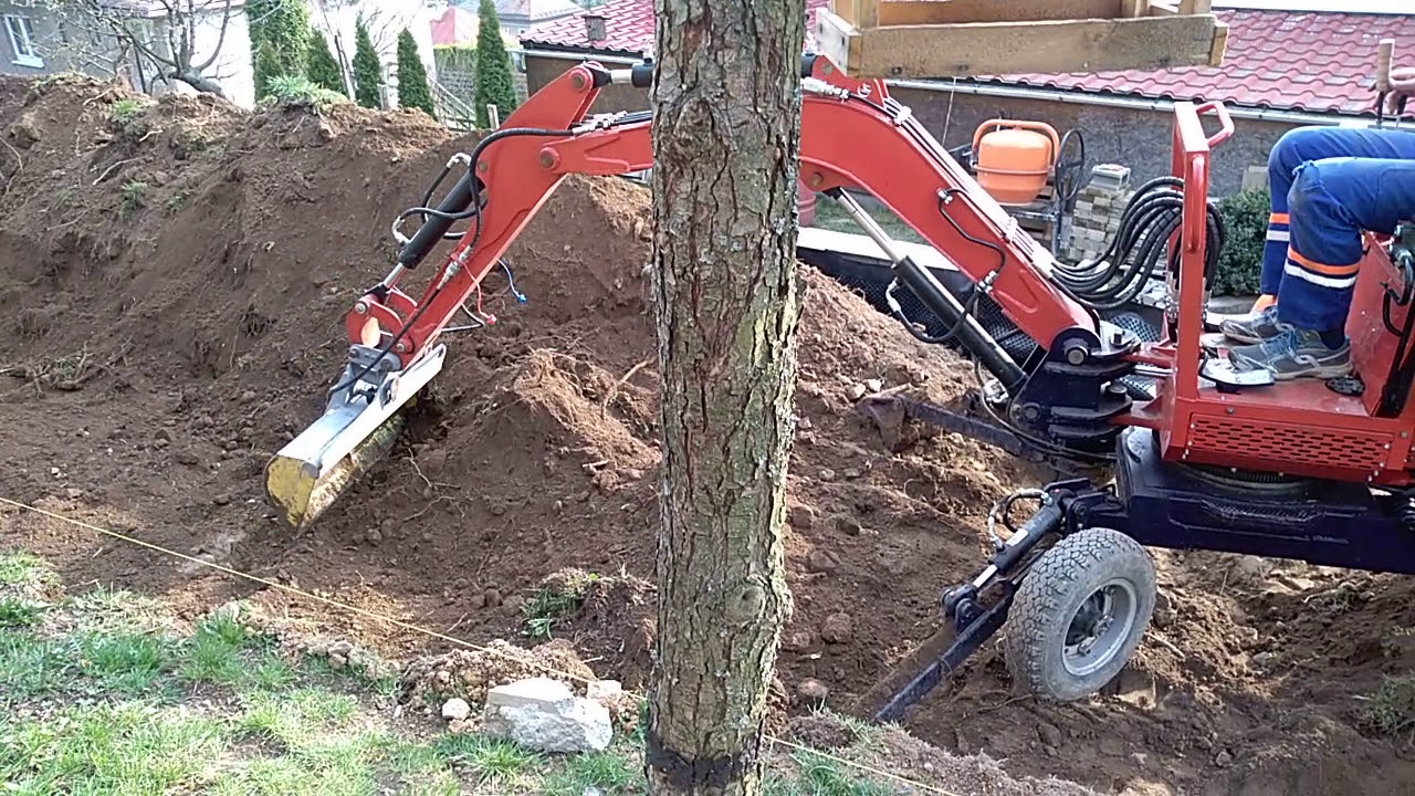 Homemade mini excavator