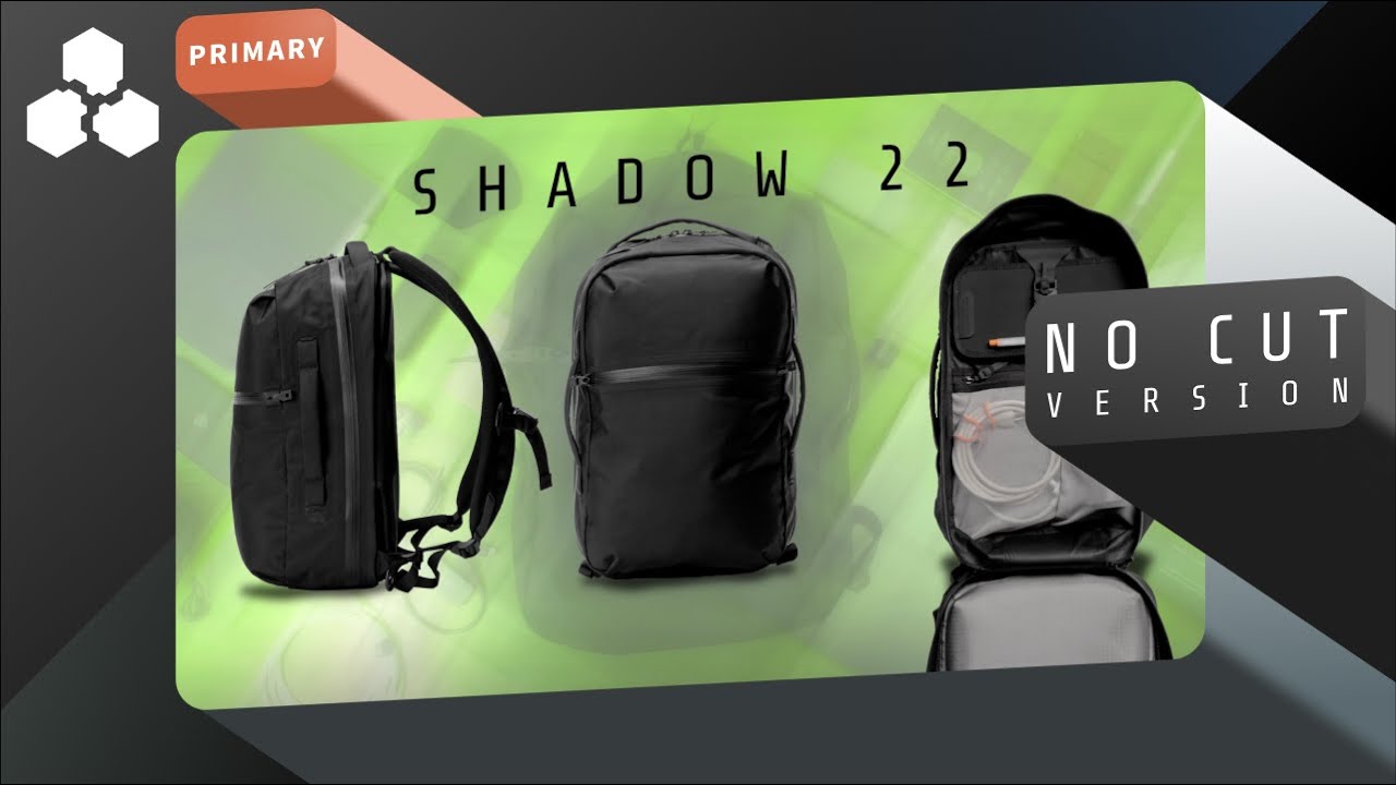 “No Cut Ver” BLACK EMBER SHADOW 22 / Minimal Design Accessible Backpack