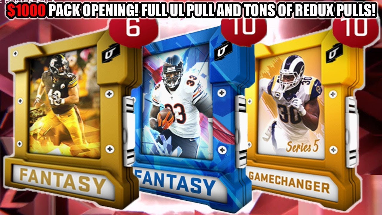 $1000 PACK OPENING! FULL UL PULL AND SO MANY REDUX PULLS! UL, GAMECHANGERS, AND MORE! | MADDEN 20