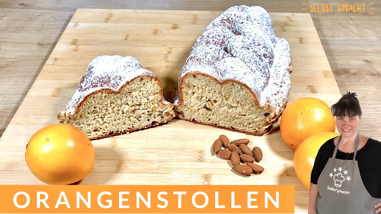 Saftiger Orangenstollen🍊 Weihnachtsstollen mal anders/Schritt für Schritt einfach Stollen backen
