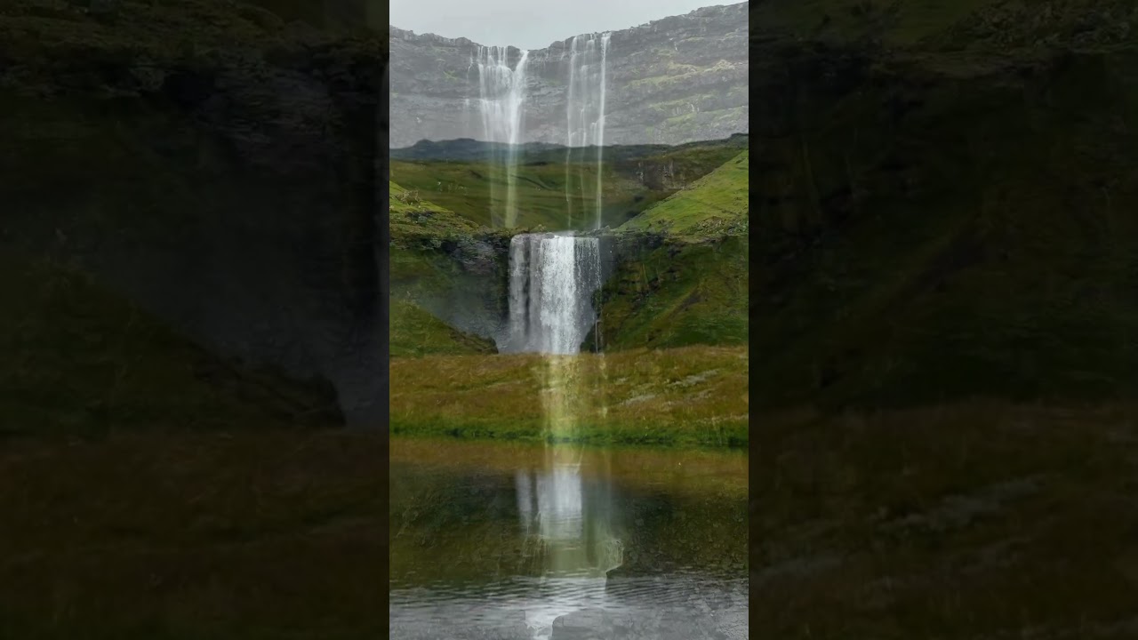 Waterfall Serenity #shorts  #travel #peacefulwaves #meditationmusic