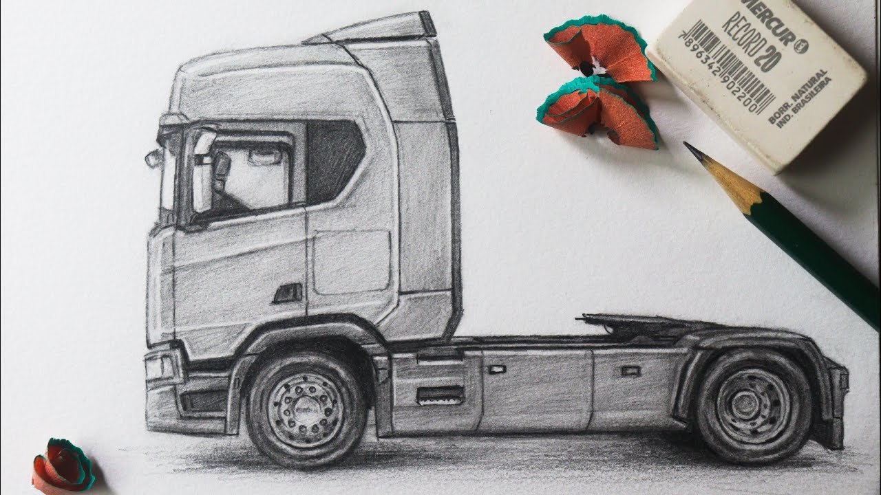 Como desenhar uma SCANIA SUPER realista Tutorial completo NARRADO