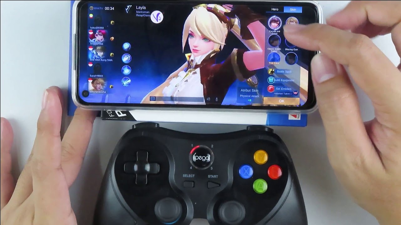 main mobile legends pakai stik gamepad ipega 9157 terbaru