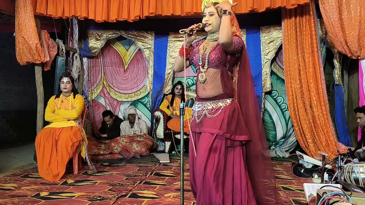 सूर्पनखा में सुरेश कक्कड़ और रमा रानी छतरपुर द्वारा सुंदर सुंदरी का अभिनय रामलीला प्रोग्राम मिहुना 
