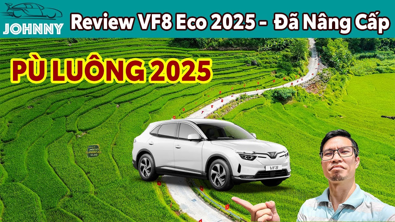 Обзор VinFast VF8 Eco 2025 с множеством улучшенных точек на маршруте Ханой — Пулыонг