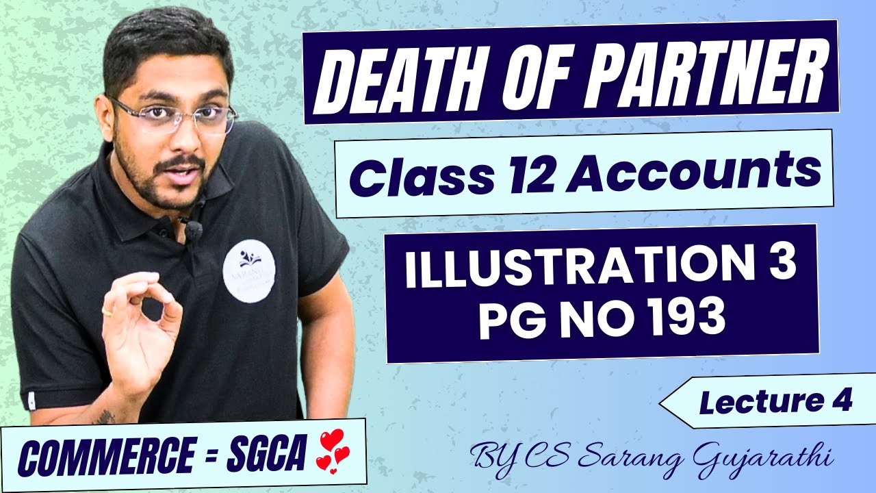 Class 12 | Chapter 5 | Death of Partner | Illustration 3 Pg no 193 | Maharashtra Board L4