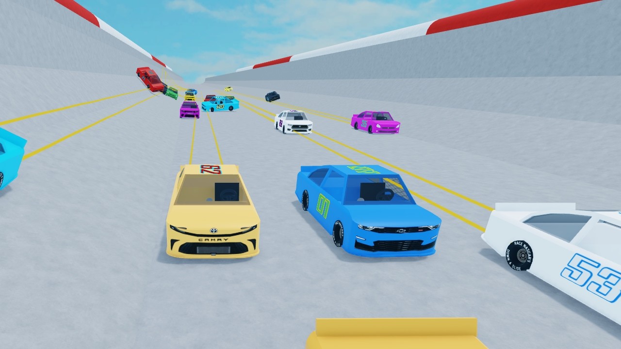 New Track Edge Colors! Race Nascars Down a Slide