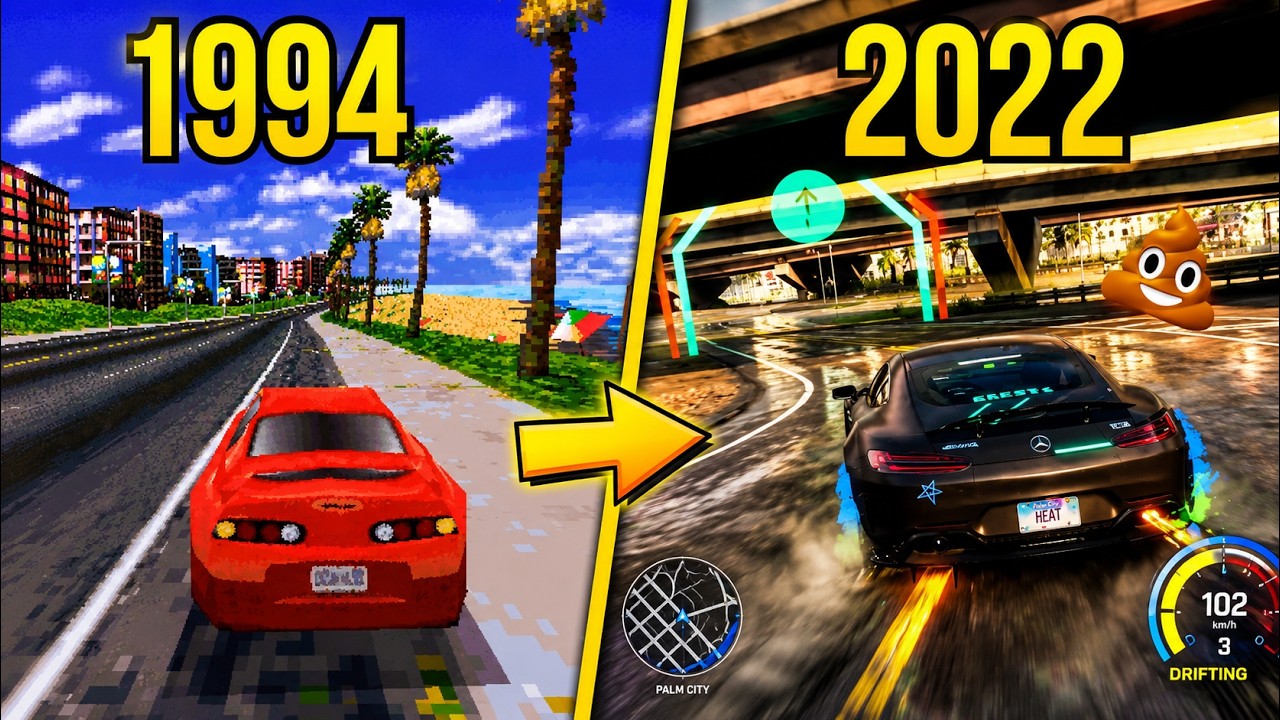 Need for Speed games Evolution (1994 - 2022)