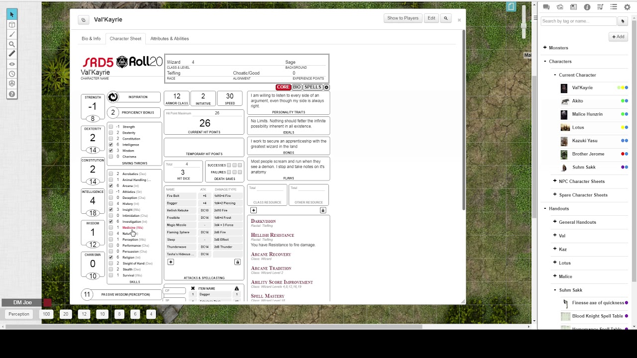 Roll20 Saving Throw and Ability Check Macros