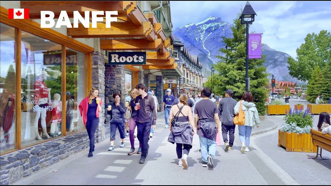 BANFF Canada Walking Tour in Summer | 4K