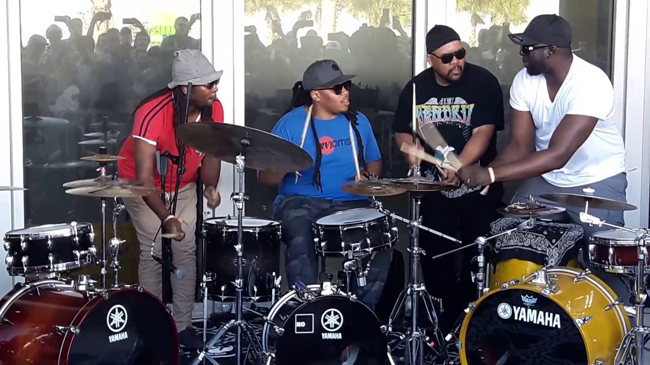 Snarky Puppy's Drummers have fun on 