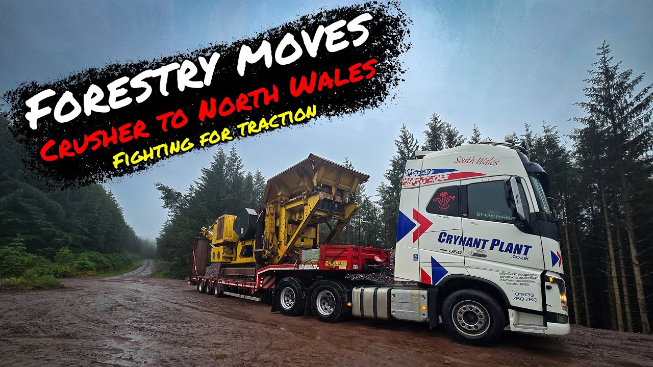 Forestry Moves | Crusher to North Wales | #truckertimbo #trucker #FH16 #forestry