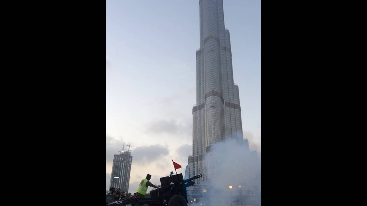 Traditional Ramadan Canon during Iftar at Downtown Dubai