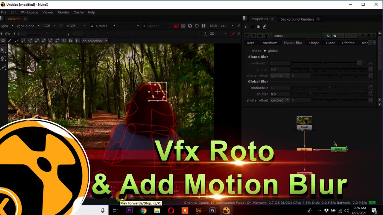 Nuke: VFX Roto and add Motion Blur [HINDI] || Nuke tutorial ||