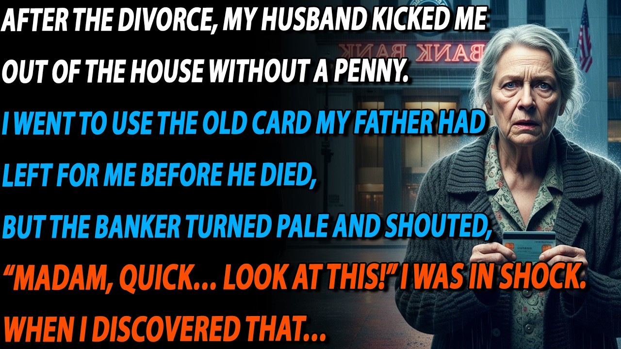 💔 Kicked out after divorce — my dad’s old credit card hid a shocking secret… 😱